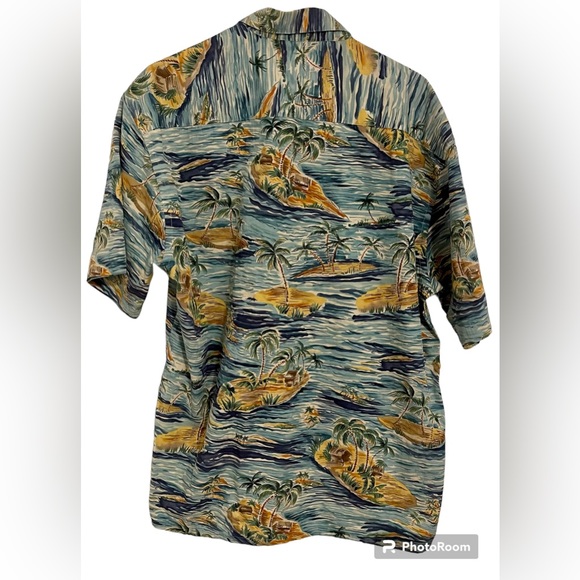 (V) VTG Moda Campia Men shirt short sleeve hawaiian style sz L SUPER RARE - Picture 2 of 3